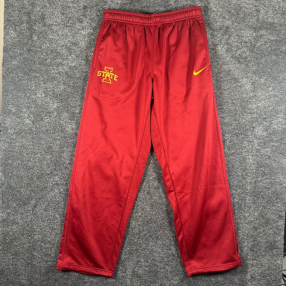 Iowa State Nike Pants Mens L Red NCAA Football Therma-FIT Cyclones Joggers